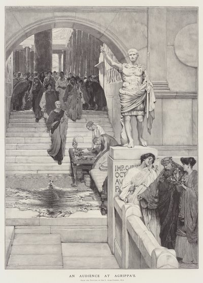 Een publiek bij Agrippa door Lawrence Alma Tadema